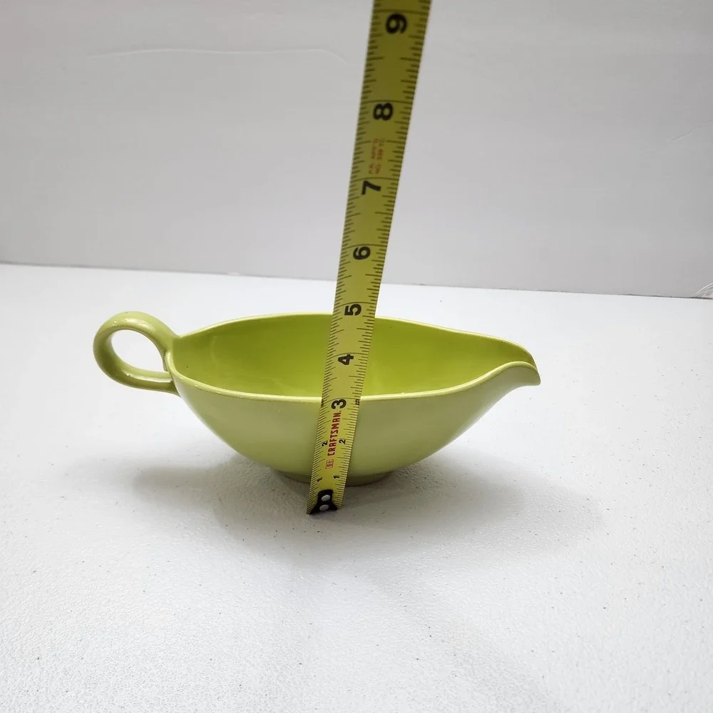 Rare Rhythm Homer Laughlin Gravy Sauce Boat Chartreuse Made In USA 1956